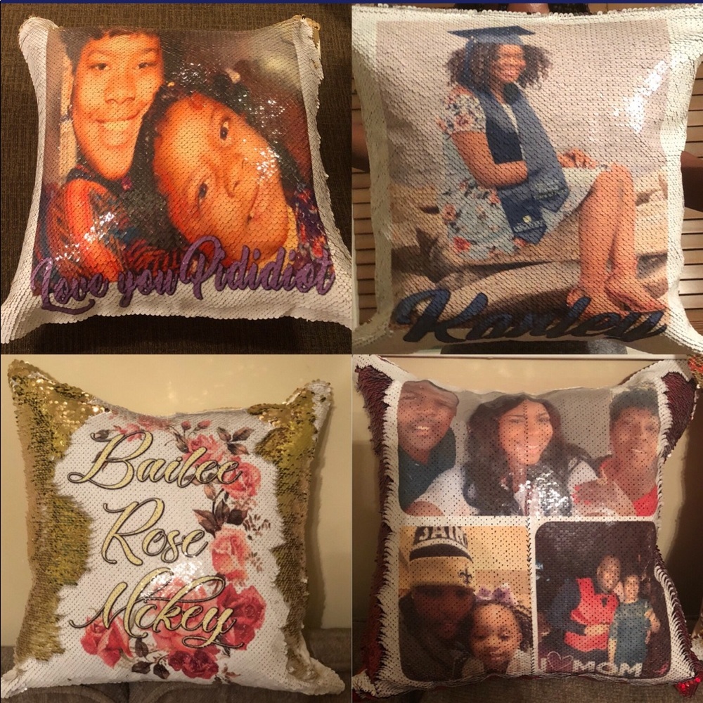 Custom Sequin Mermaid Pillows